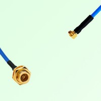 Semi-Flexible Jumper SMPM / SSMP Female Right Angle to BMA Bulkhead Female Semi-Flexible Jumper SMPM / SSMP Female Right Angle to BMA Bulkhead Female