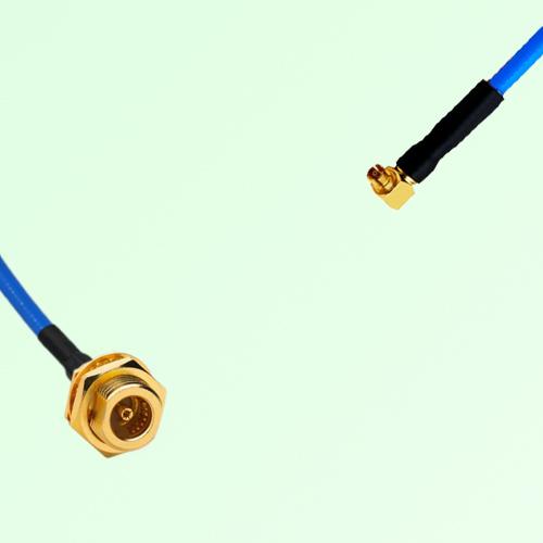 Semi-Flexible Jumper SMPM / SSMP Female Right Angle to BMA Bulkhead Female Semi-Flexible Jumper SMPM / SSMP Female Right Angle to BMA Bulkhead Female