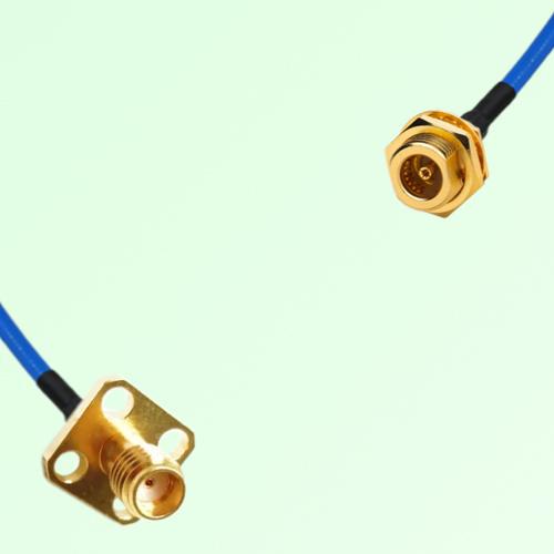 Semi-Flexible Jumper BMA Bulkhead Female to SSMA Female 4 Hole 12.7x12.7mm Semi-Flexible Jumper BMA Bulkhead Female to SSMA Female 4 Hole 12.7x12.7mm