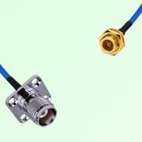 Semi-Flexible Jumper BMA Bulkhead Female to TNC Female 4 Hole 17.5x17.5mm Semi-Flexible Jumper BMA Bulkhead Female to TNC Female 4 Hole 17.5x17.5mm