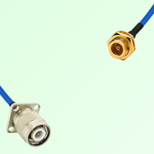 Semi-Flexible Jumper BMA Bulkhead Female to TNC Male 4 Hole 17.5x17.5mm