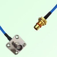 Semi-Flexible Jumper BMA Bulkhead Male to BNC Female 4 Hole Flange Mount 25x25mm Semi-Flexible Jumper BMA Bulkhead Male to BNC Female 4 Hole Flange Mount 25x25mm