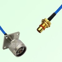 Semi-Flexible Jumper BMA Bulkhead Male to N Male 4 Hole Flange Mount 25x25mm Semi-Flexible Jumper BMA Bulkhead Male to N Male 4 Hole Flange Mount 25x25mm