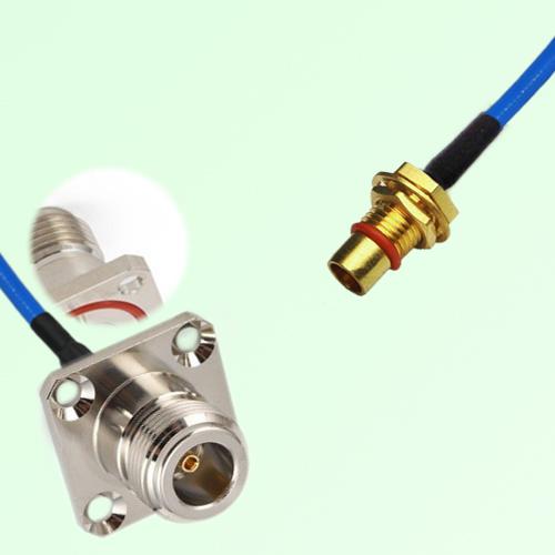 Semi-Flexible Jumper BMA Bulkhead Male to N Female 4 Hole with O-Ring 25x25mm Semi-Flexible Jumper BMA Bulkhead Male to N Female 4 Hole with O-Ring 25x25mm