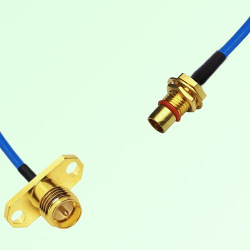 Semi-Flexible Jumper BMA Bulkhead Male to RP SMA Female 2 Hole Flange Mount Semi-Flexible Jumper BMA Bulkhead Male to RP SMA Female 2 Hole Flange Mount