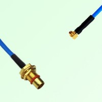 Semi-Flexible Jumper SMPM / SSMP Female Right Angle to BMA Bulkhead Male Semi-Flexible Jumper SMPM / SSMP Female Right Angle to BMA Bulkhead Male