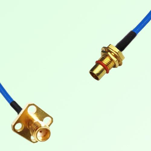 Semi-Flexible Jumper BMA Bulkhead Male to SSMA Female 4 Hole 12.7x12.7mm Semi-Flexible Jumper BMA Bulkhead Male to SSMA Female 4 Hole 12.7x12.7mm