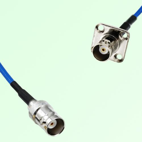 Semi-Flexible Jumper BNC Female 4 Hole Flange Mount 17.5x17.5mm to BNC Female Semi-Flexible Jumper BNC Female 4 Hole Flange Mount 17.5x17.5mm to BNC Female