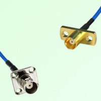 Semi-Flexible Jumper MCX Female 2 Hole to BNC Female 4 Hole 17.5x17.5mm Semi-Flexible Jumper MCX Female 2 Hole to BNC Female 4 Hole 17.5x17.5mm