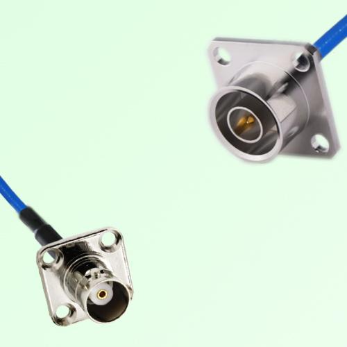 Semi-Flexible Jumper QN Male 4 Hole 25x25mm to BNC Female 4 Hole 17.5x17.5mm Semi-Flexible Jumper QN Male 4 Hole 25x25mm to BNC Female 4 Hole 17.5x17.5mm