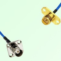 Semi-Flexible Jumper RP SMA Female 2 Hole to BNC Female 4 Hole 17.5x17.5mm