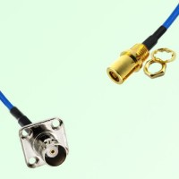 Semi-Flexible Jumper SMB Front Mount Bulkhead Female to BNC Female 4 Hole 17.5mm Semi-Flexible Jumper SMB Front Mount Bulkhead Female to BNC Female 4 Hole 17.5mm