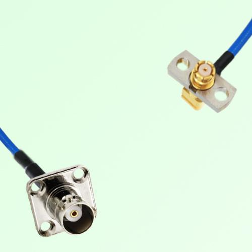 Semi-Flexible Jumper SMP Female Right Angle 2 Hole to BNC Female 4 Hole 17.5mm Semi-Flexible Jumper SMP Female Right Angle 2 Hole to BNC Female 4 Hole 17.5mm