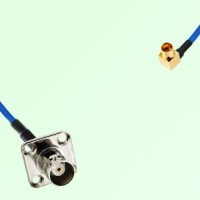 Semi-Flexible Jumper SMP Male Right Angle to BNC Female 4 Hole 17.5x17.5mm Semi-Flexible Jumper SMP Male Right Angle to BNC Female 4 Hole 17.5x17.5mm