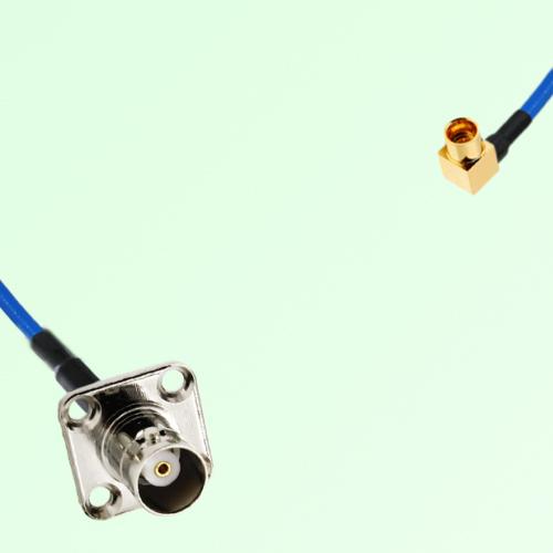 Semi-Flexible Jumper SMP Male Right Angle to BNC Female 4 Hole 17.5x17.5mm Semi-Flexible Jumper SMP Male Right Angle to BNC Female 4 Hole 17.5x17.5mm