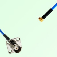 Semi-Flexible Jumper SMPM / SSMP Female Right Angle to BNC Female 4 Hole 17.5mm Semi-Flexible Jumper SMPM / SSMP Female Right Angle to BNC Female 4 Hole 17.5mm