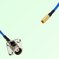 Semi-Flexible Jumper SSMB Female to BNC Female 4 Hole Flange Mount 17.5x17.5mm