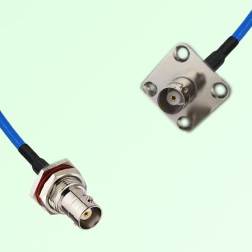 Semi-Flexible Jumper BNC Female 4 Hole 25mm to BNC Bulkhead Female with O-Ring Semi-Flexible Jumper BNC Female 4 Hole 25mm to BNC Bulkhead Female with O-Ring