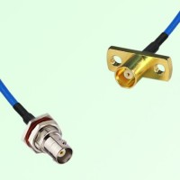 Semi-Flexible Jumper MCX Female 2 Hole to BNC Bulkhead Female with O-Ring Semi-Flexible Jumper MCX Female 2 Hole to BNC Bulkhead Female with O-Ring