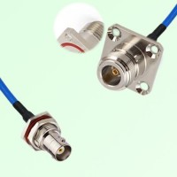 Semi-Flexible N Female 4 Hole O-Ring 25mm to BNC Bulkhead Female with O-Ring Semi-Flexible N Female 4 Hole O-Ring 25mm to BNC Bulkhead Female with O-Ring