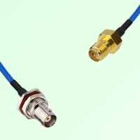 Semi-Flexible Jumper RP SMA Female to BNC Bulkhead Female with O-Ring