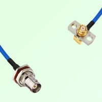 Semi-Flexible SMP Female Right Angle 2 Hole to BNC Bulkhead Female with O-Ring Semi-Flexible SMP Female Right Angle 2 Hole to BNC Bulkhead Female with O-Ring
