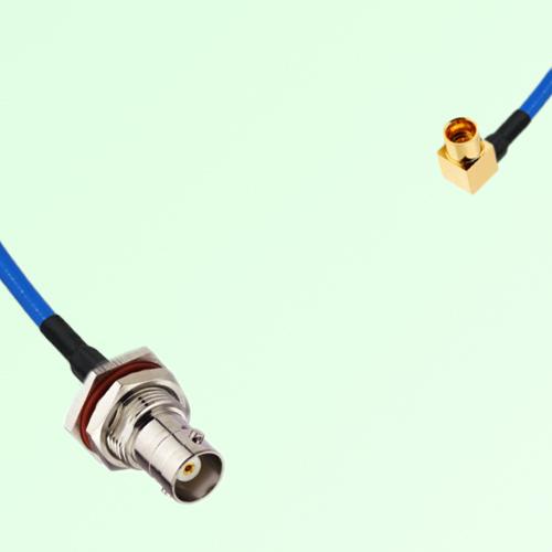 Semi-Flexible Jumper SMP Male Right Angle to BNC Bulkhead Female with O-Ring Semi-Flexible Jumper SMP Male Right Angle to BNC Bulkhead Female with O-Ring