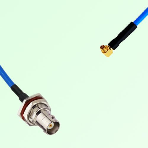 Semi-Flexible SMPM / SSMP Female Right Angle to BNC Bulkhead Female with O-Ring