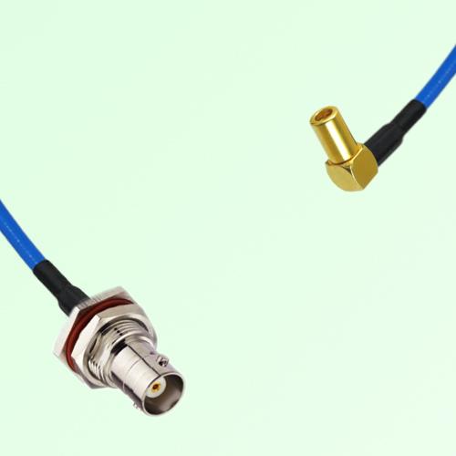 Semi-Flexible Jumper SSMB Female Right Angle to BNC Bulkhead Female with O-Ring