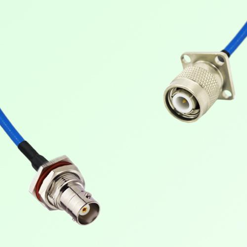 Semi-Flexible Jumper TNC Male 4 Hole 17.5mm to BNC Bulkhead Female with O-Ring Semi-Flexible Jumper TNC Male 4 Hole 17.5mm to BNC Bulkhead Female with O-Ring
