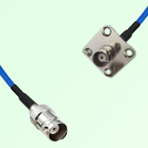Semi-Flexible Jumper BNC Female 4 Hole Flange Mount 25x25mm to BNC Female Semi-Flexible Jumper BNC Female 4 Hole Flange Mount 25x25mm to BNC Female