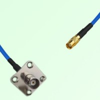 Semi-Flexible Jumper MCX Female to BNC Female 4 Hole Flange Mount 25x25mm Semi-Flexible Jumper MCX Female to BNC Female 4 Hole Flange Mount 25x25mm