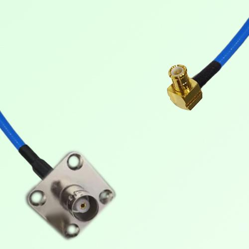 Semi-Flexible Jumper MCX Male Right Angle to BNC Female 4 Hole 25x25mm Semi-Flexible Jumper MCX Male Right Angle to BNC Female 4 Hole 25x25mm