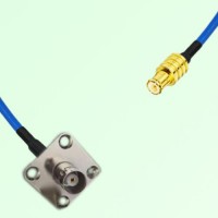 Semi-Flexible Jumper MCX Male to BNC Female 4 Hole Flange Mount 25x25mm Semi-Flexible Jumper MCX Male to BNC Female 4 Hole Flange Mount 25x25mm