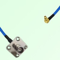 Semi-Flexible Jumper MMCX Male Right Angle to BNC Female 4 Hole 25x25mm Semi-Flexible Jumper MMCX Male Right Angle to BNC Female 4 Hole 25x25mm