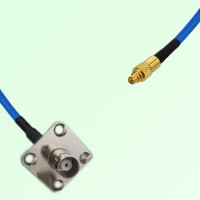 Semi-Flexible Jumper MMCX Male to BNC Female 4 Hole Flange Mount 25x25mm Semi-Flexible Jumper MMCX Male to BNC Female 4 Hole Flange Mount 25x25mm