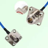 Semi-Flexible Jumper N Female 4 Hole with O-Ring 25mm to BNC Female 4 Hole 25mm Semi-Flexible Jumper N Female 4 Hole with O-Ring 25mm to BNC Female 4 Hole 25mm