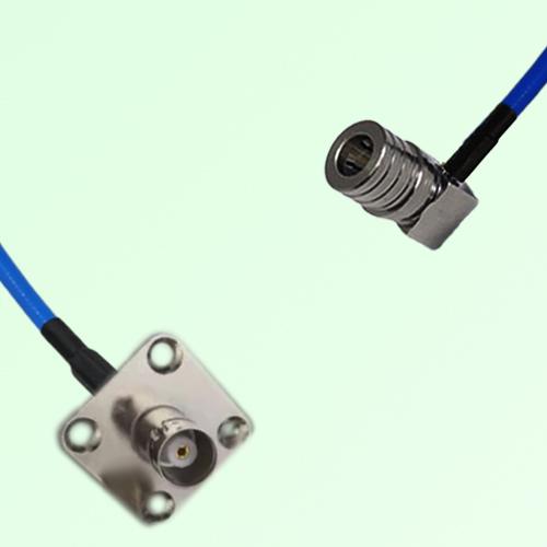 Semi-Flexible Jumper QMA Male Right Angle to BNC Female 4 Hole 25x25mm Semi-Flexible Jumper QMA Male Right Angle to BNC Female 4 Hole 25x25mm