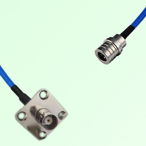 Semi-Flexible Jumper QMA Male to BNC Female 4 Hole Flange Mount 25x25mm Semi-Flexible Jumper QMA Male to BNC Female 4 Hole Flange Mount 25x25mm