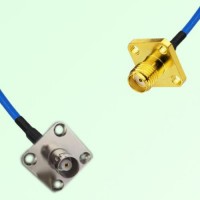 Semi-Flexible Jumper SMA Female 4 Hole 12.7x12.7mm to BNC Female 4 Hole 25x25mm Semi-Flexible Jumper SMA Female 4 Hole 12.7x12.7mm to BNC Female 4 Hole 25x25mm