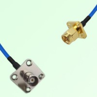 Semi-Flexible Jumper SMA Male 4 Hole 12.7x12.7mm to BNC Female 4 Hole 25x25mm Semi-Flexible Jumper SMA Male 4 Hole 12.7x12.7mm to BNC Female 4 Hole 25x25mm