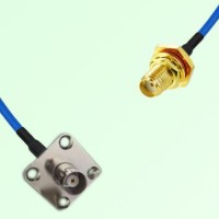Semi-Flexible Jumper SMA Bulkhead Female with O-Ring to BNC Female 4 Hole 25mm Semi-Flexible Jumper SMA Bulkhead Female with O-Ring to BNC Female 4 Hole 25mm