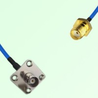 Semi-Flexible Jumper SMA Female to BNC Female 4 Hole Flange Mount 25x25mm Semi-Flexible Jumper SMA Female to BNC Female 4 Hole Flange Mount 25x25mm