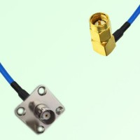 Semi-Flexible Jumper SMA Male Right Angle to BNC Female 4 Hole 25x25mm Semi-Flexible Jumper SMA Male Right Angle to BNC Female 4 Hole 25x25mm