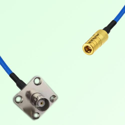 Semi-Flexible Jumper SMB Female to BNC Female 4 Hole Flange Mount 25x25mm