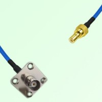 Semi-Flexible Jumper SMB Male to BNC Female 4 Hole Flange Mount 25x25mm Semi-Flexible Jumper SMB Male to BNC Female 4 Hole Flange Mount 25x25mm