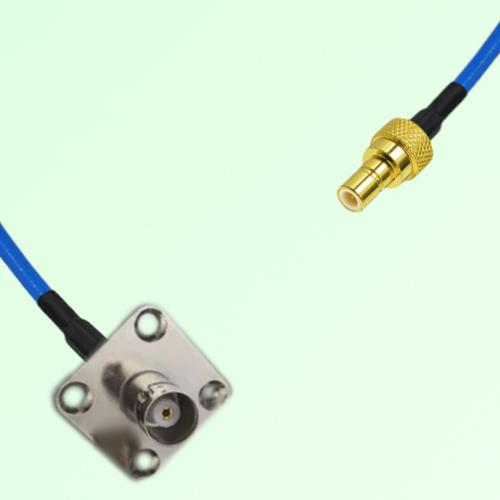 Semi-Flexible Jumper SMB Male to BNC Female 4 Hole Flange Mount 25x25mm Semi-Flexible Jumper SMB Male to BNC Female 4 Hole Flange Mount 25x25mm