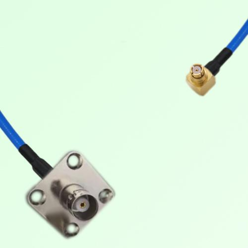 Semi-Flexible Jumper SMP Female Right Angle to BNC Female 4 Hole 25x25mm Semi-Flexible Jumper SMP Female Right Angle to BNC Female 4 Hole 25x25mm