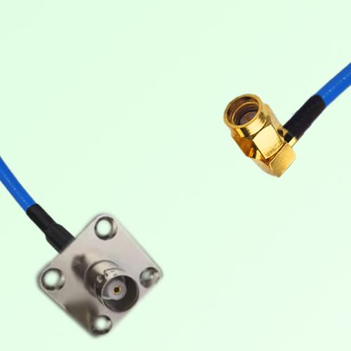 Semi-Flexible Jumper SSMA Male Right Angle to BNC Female 4 Hole 25x25mm Semi-Flexible Jumper SSMA Male Right Angle to BNC Female 4 Hole 25x25mm