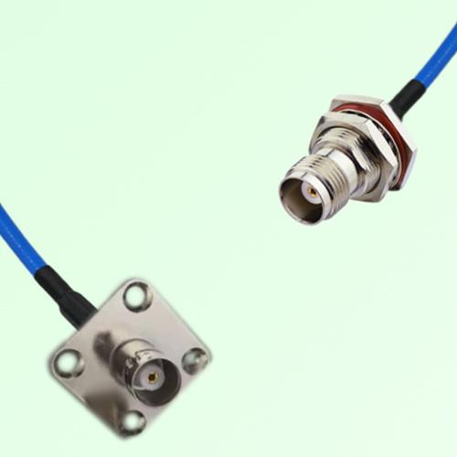 Semi-Flexible Jumper TNC Bulkhead Female with O-Ring to BNC Female 4 Hole 25mm Semi-Flexible Jumper TNC Bulkhead Female with O-Ring to BNC Female 4 Hole 25mm